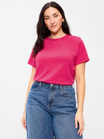 تي شيرت Old Navy EveryWear برقبة دائرية - قرمزي ساطع in Kuwait