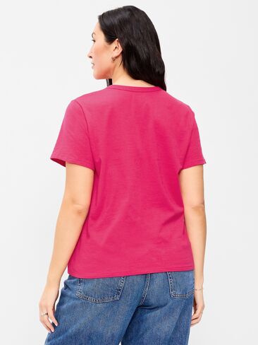 تي شيرت Old Navy EveryWear برقبة دائرية - قرمزي ساطع in Kuwait