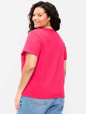 تي شيرت Old Navy EveryWear برقبة دائرية - قرمزي ساطع in Kuwait