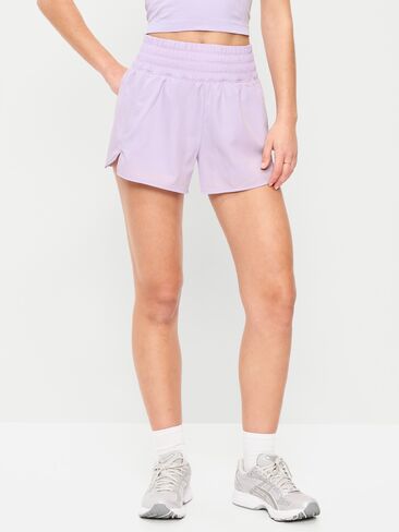 Old Navy Extra High-Waisted Crinkle Run Shorts -- 3-inch inseam - Dusky Lavender in Saudi Arabia
