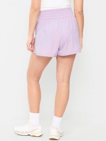 Old Navy Extra High-Waisted Crinkle Run Shorts -- 3-inch inseam - Dusky Lavender in Saudi Arabia