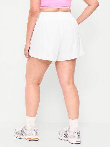 Old Navy Extra High-Waisted Crinkle Run Shorts -- 3-inch inseam - White Lilies in Saudi Arabia