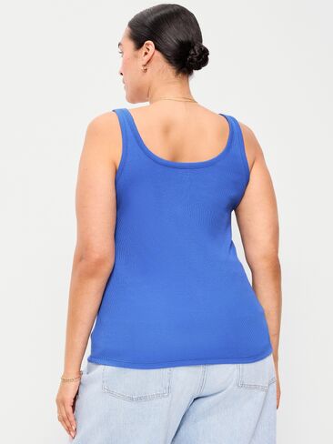 Old Navy First-Layer Ribbed Scoop-Neck Tank Top - Light Blue in Saudi Arabia