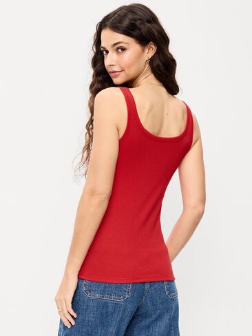 Old Navy First-Layer Ribbed Scoop-Neck Tank Top - Amaryllis in Saudi Arabia