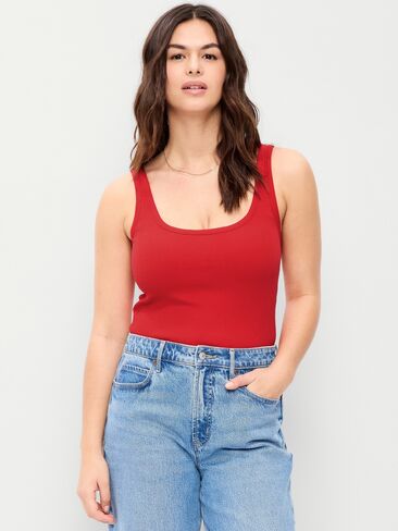 Old Navy First-Layer Ribbed Scoop-Neck Tank Top - Amaryllis in Saudi Arabia