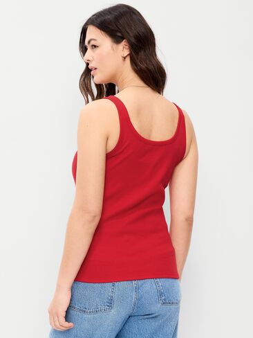 Old Navy First-Layer Ribbed Scoop-Neck Tank Top - Amaryllis in Saudi Arabia