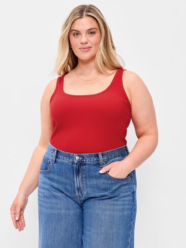Old Navy First-Layer Ribbed Scoop-Neck Tank Top - Amaryllis in Saudi Arabia