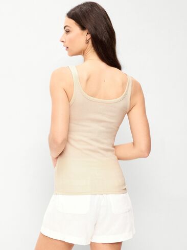 Old Navy First-Layer Ribbed Scoop-Neck Tank Top - Howlite in Saudi Arabia