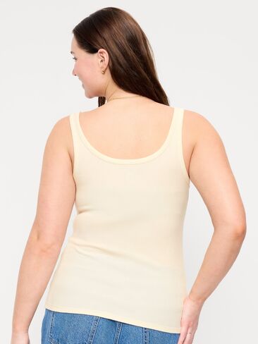 Old Navy First-Layer Ribbed Scoop-Neck Tank Top - Howlite in Saudi Arabia