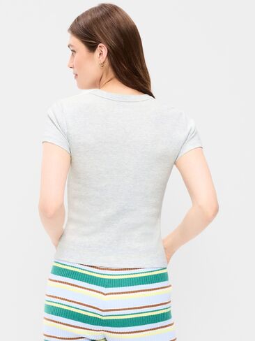 Old Navy Snug Graphic T-Shirt - Faux-Heather Gray in Saudi Arabia