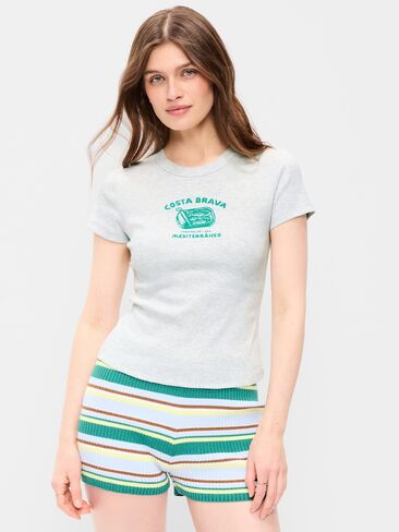 Old Navy Snug Graphic T-Shirt - Faux-Heather Gray in Saudi Arabia