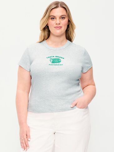 Old Navy Snug Graphic T-Shirt - Faux-Heather Gray in Saudi Arabia