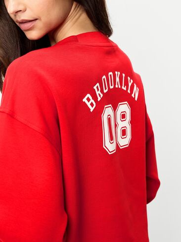 Old Navy Dynamic Fleece Oversized Crop Sweatshirt - Amaryllis in Saudi Arabia
