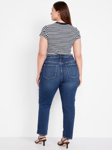 Old Navy Curvy High-Waisted Vintage Slim Jeans - Dark Indigo in Saudi Arabia
