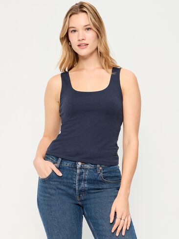 Old Navy Hug Double-Layer Scoop-Neck Tank Top - In the Navy in Saudi Arabia