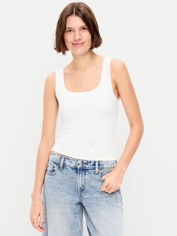 Old Navy Hug Double-Layer Scoop-Neck Tank Top - Calla Lilies in Saudi Arabia