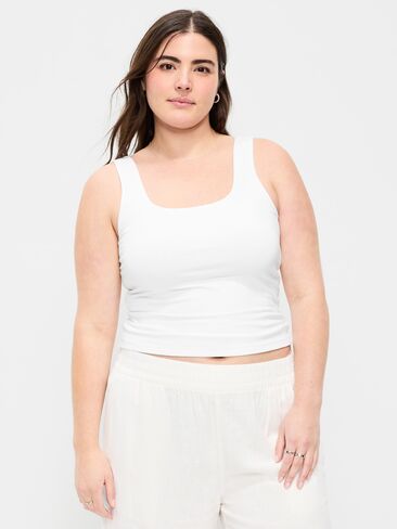 Old Navy Hug Double-Layer Scoop-Neck Tank Top - Calla Lilies in Saudi Arabia