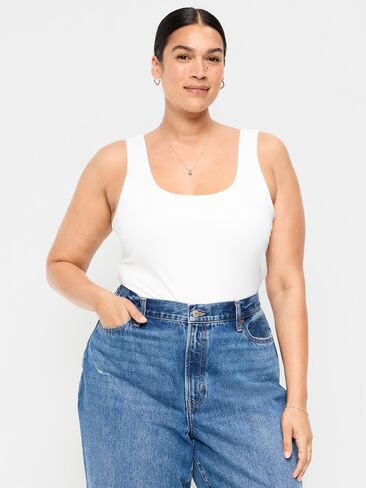 Old Navy Hug Double-Layer Scoop-Neck Tank Top - Calla Lilies in Saudi Arabia
