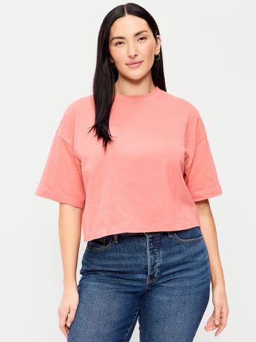 Old Navy Vintage Crew-Neck Oversized Crop T-Shirt - Coho Salmon in Saudi Arabia