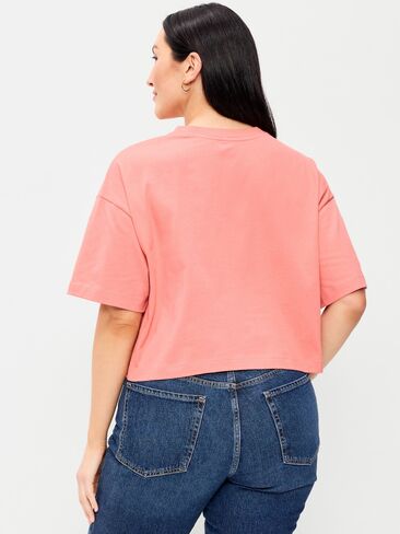 Old Navy Vintage Crew-Neck Oversized Crop T-Shirt - Coho Salmon in Saudi Arabia