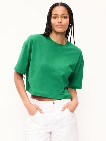 تي شيرت Old Navy Vintage برقبة دائرية وكبير الحجم - GREEN MANGROVE in Saudi Arabia