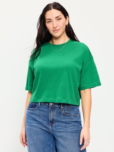 تي شيرت Old Navy Vintage برقبة دائرية وكبير الحجم - GREEN MANGROVE in Saudi Arabia