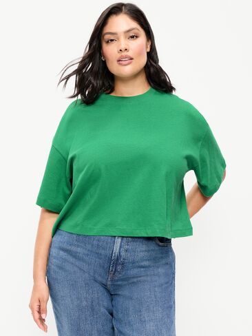 تي شيرت Old Navy Vintage برقبة دائرية وكبير الحجم - GREEN MANGROVE in Saudi Arabia