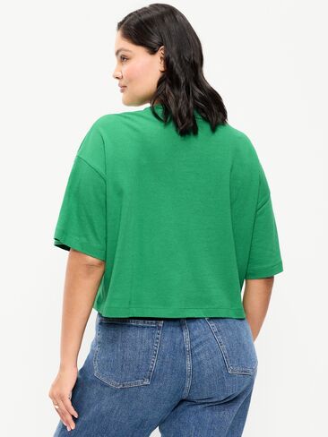 تي شيرت Old Navy Vintage برقبة دائرية وكبير الحجم - GREEN MANGROVE in Saudi Arabia