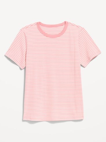 تي شيرت مخطط برقبة دائرية من Old Navy EveryWear - شريط وردي in Kuwait