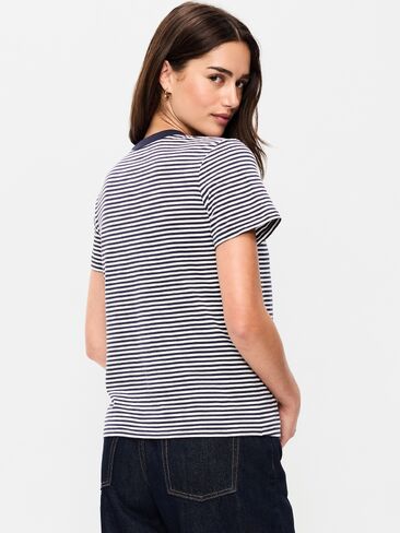 تي شيرت مخطط برقبة دائرية من Old Navy EveryWear - شريط بحري in Kuwait