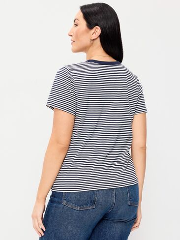 تي شيرت مخطط برقبة دائرية من Old Navy EveryWear - شريط بحري in Kuwait