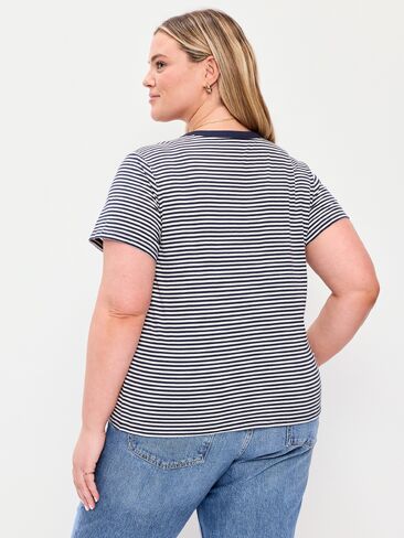 تي شيرت مخطط برقبة دائرية من Old Navy EveryWear - شريط بحري in Kuwait