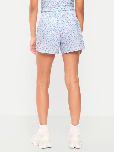 Old Navy High-Waisted Dolphin-Hem Run Shorts for Girls - Purple Floral in Saudi Arabia