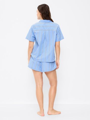 Old Navy Poplin Pajama Short Set - Blue in Saudi Arabia