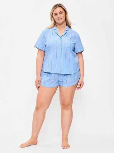 Old Navy Poplin Pajama Short Set - Blue in Saudi Arabia