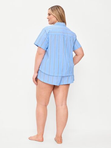 Old Navy Poplin Pajama Short Set - Blue in Saudi Arabia