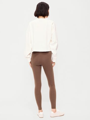 Old Navy High-Waisted Jersey Fashion Layering Leggings - Peppercorn in Kuwait