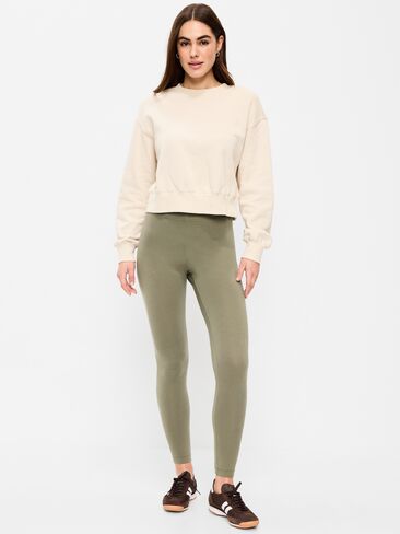 بنطلون ضيق جيرسيه عالي الخصر من Old Navy - أخضر داكن in Kuwait