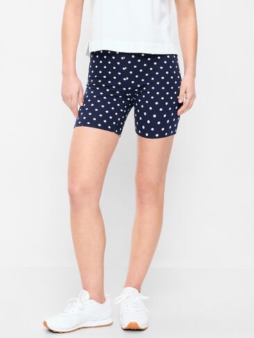 شورت جيرسي لراكبي الدراجات النارية بخصر عالٍ من Old Navy - درزة داخلية 6 بوصة - نقاط سوداء in Kuwait