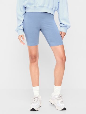 شورت Old Navy عالي الخصر لراكبي الدراجات النارية -- درزة داخلية 8 بوصة - كيانيت in Saudi Arabia