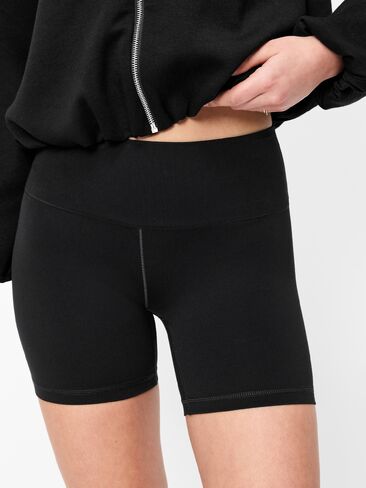 Old Navy High-Waisted StudioSmooth Biker Shorts -- 6-inch inseam - Black Jack 2 in Saudi Arabia