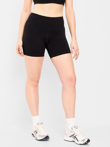 Old Navy High-Waisted StudioSmooth Biker Shorts -- 6-inch inseam - Black Jack 2 in Saudi Arabia
