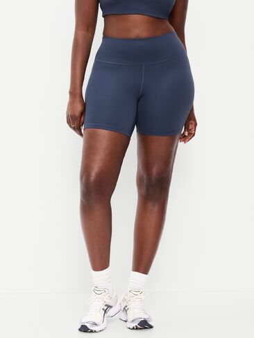 Old Navy High-Waisted StudioSmooth Biker Shorts -- 6-inch inseam - Navy in Saudi Arabia
