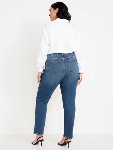 Old Navy High-Waisted Vintage Slim Jeans - Medium Indigo in Saudi Arabia