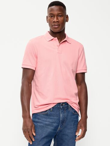 Old Navy Classic Fit Pique Polo - Bella Donna Pink in Saudi Arabia