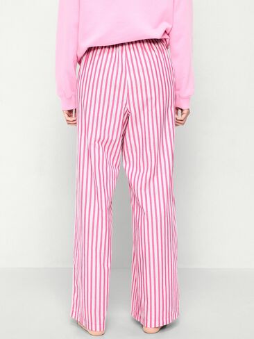 Old Navy Poplin Wide-Leg Pajama Pants - Pink Stripe in Saudi Arabia