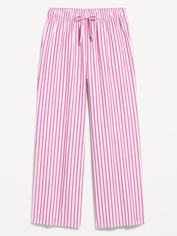 Old Navy Poplin Wide-Leg Pajama Pants - Pink Stripe in Saudi Arabia