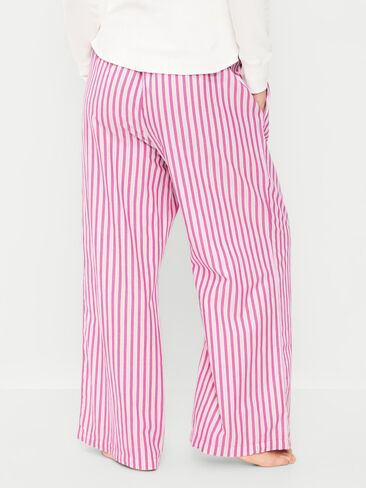 Old Navy Poplin Wide-Leg Pajama Pants - Pink Stripe in Saudi Arabia