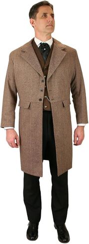 Emporium Men's Men's Emerson Herringbone Tweed Frock Coat in Kuwait