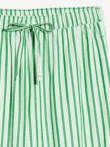 Old Navy Poplin Wide-Leg Pajama Pants - Green Stripe in Saudi Arabia